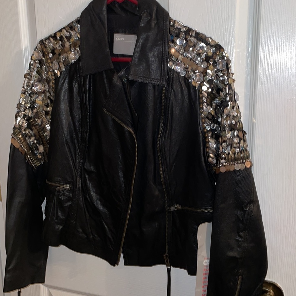 ASOS leather beaded jacket - Picture 2 of 2